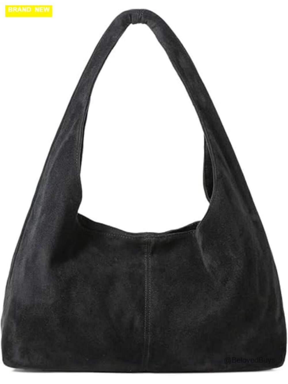 Suede Tote Bag Crescent Shoulder Handbag Underarm Purse Work Bag Dumpling Bag